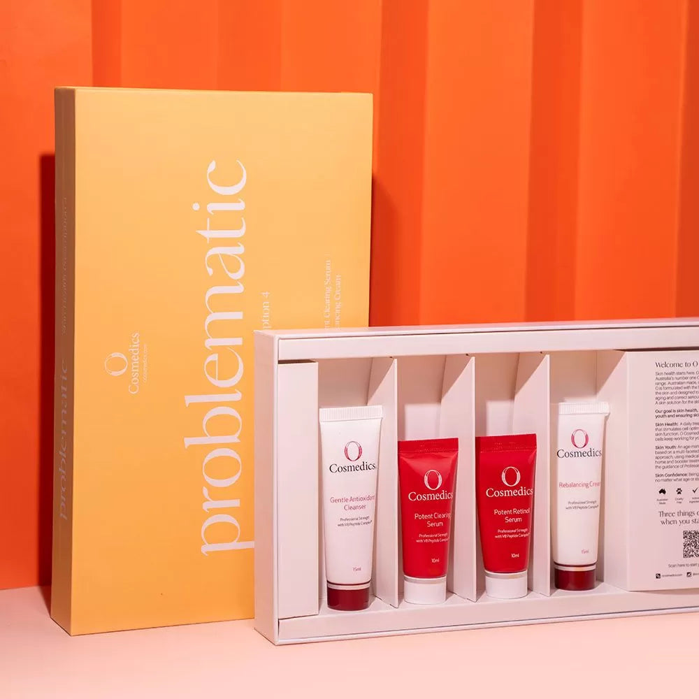 Kit de prescription pour la santé de la peau O Cosmedics 4 - Problématique